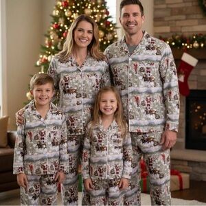 KIDS COWBOY Santa Christmas Pajamas / Family PJs